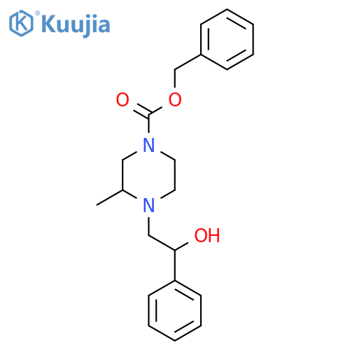 Benzyl 4-(2-hydroxy-2-phenylethyl)-3-methylpiperazine-1-carboxylate structure