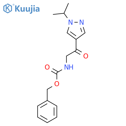 benzyl N-{2-oxo-2-[1-(propan-2-yl)-1H-pyrazol-4-yl]ethyl}carbamate structure