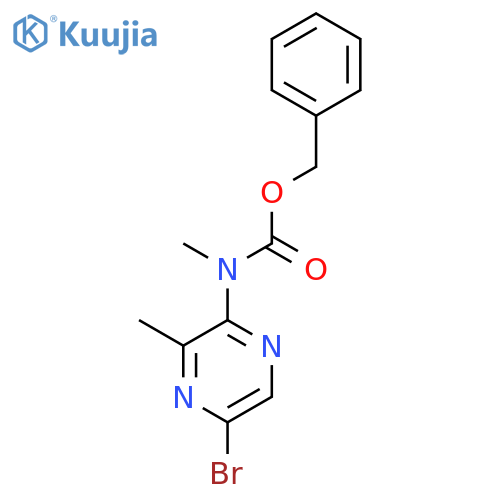 benzyl N-(5-bromo-3-methylpyrazin-2-yl)-N-methylcarbamate structure