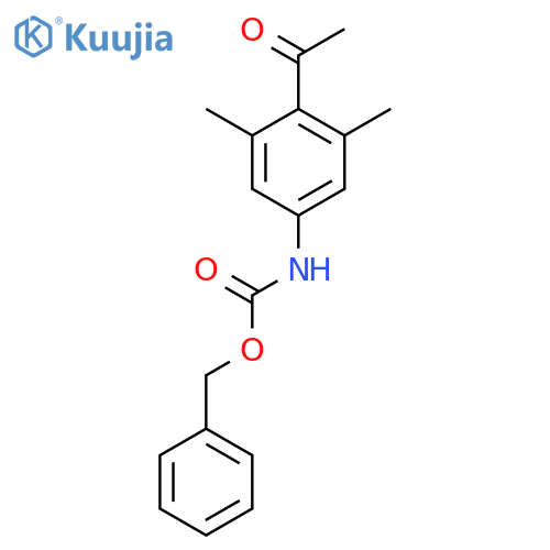 benzyl N-(4-acetyl-3,5-dimethylphenyl)carbamate structure