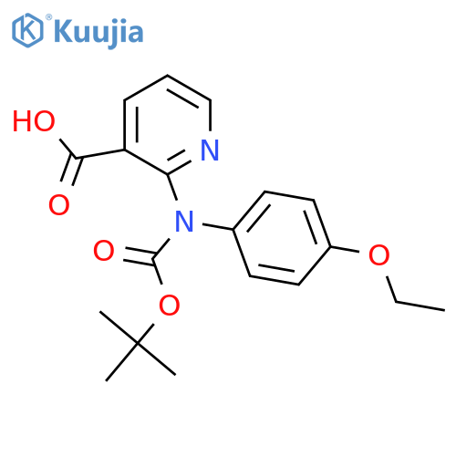 2-{(tert-butoxy)carbonyl(4-ethoxyphenyl)amino}pyridine-3-carboxylic acid structure