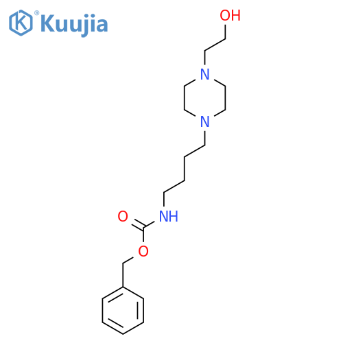 benzyl N-{4-4-(2-hydroxyethyl)piperazin-1-ylbutyl}carbamate structure