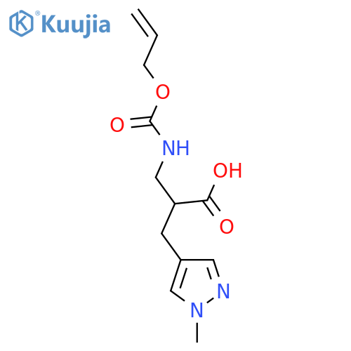 2-(1-methyl-1H-pyrazol-4-yl)methyl-3-{(prop-2-en-1-yloxy)carbonylamino}propanoic acid structure