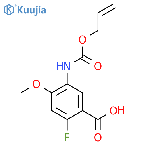 2-fluoro-4-methoxy-5-{(prop-2-en-1-yloxy)carbonylamino}benzoic acid structure