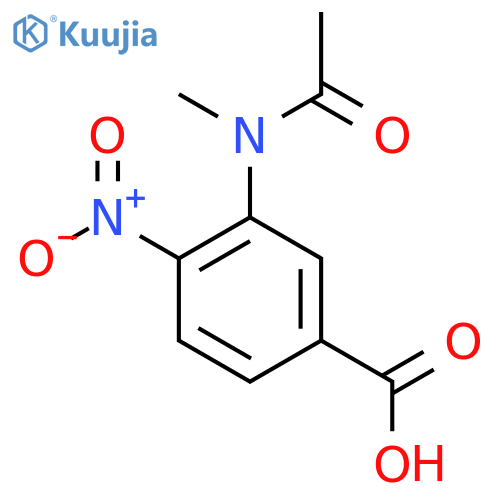 3-(N-methylacetamido)-4-nitrobenzoic acid structure