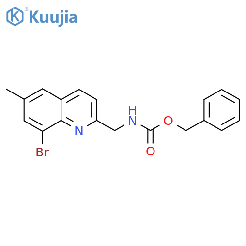 benzyl N-(8-bromo-6-methylquinolin-2-yl)methylcarbamate structure