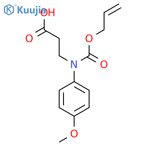 3-[(4-Methoxyphenyl)[(prop-2-en-1-yloxy)carbonyl]amino]propanoic acid structure