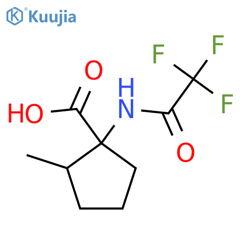 2-Methyl-1-(trifluoroacetamido)cyclopentane-1-carboxylic acid structure
