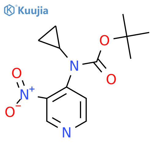 tert-butyl N-cyclopropyl-N-(3-nitropyridin-4-yl)carbamate structure