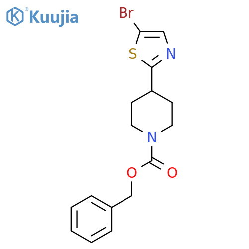 Benzyl 4-(5-bromo-1,3-thiazol-2-yl)piperidine-1-carboxylate structure