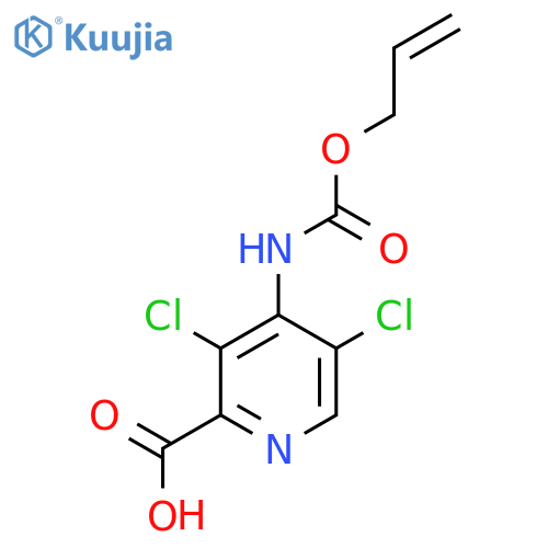 3,5-dichloro-4-{(prop-2-en-1-yloxy)carbonylamino}pyridine-2-carboxylic acid structure