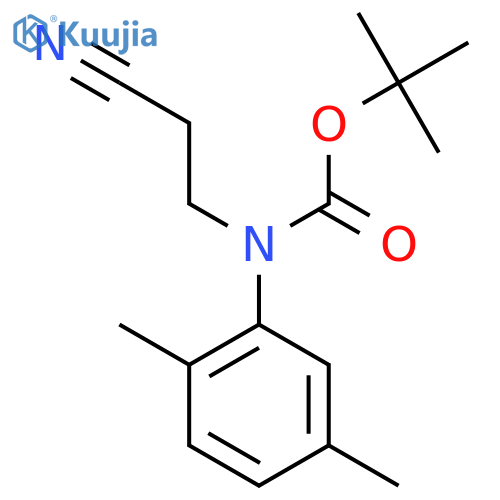 tert-butyl N-(2-cyanoethyl)-N-(2,5-dimethylphenyl)carbamate structure