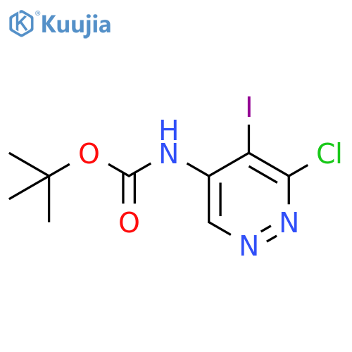 tert-butyl N-(6-chloro-5-iodopyridazin-4-yl)carbamate structure