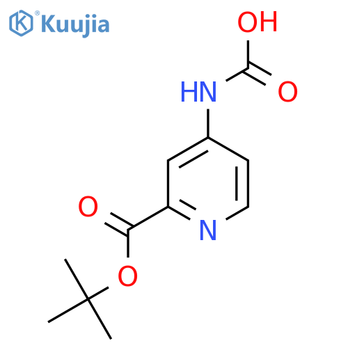 {2-(tert-butoxy)carbonylpyridin-4-yl}carbamic acid structure