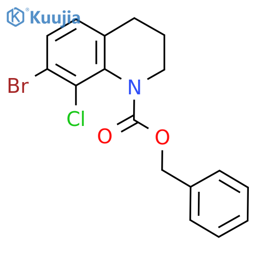 Benzyl 7-bromo-8-chloro-1,2,3,4-tetrahydroquinoline-1-carboxylate structure