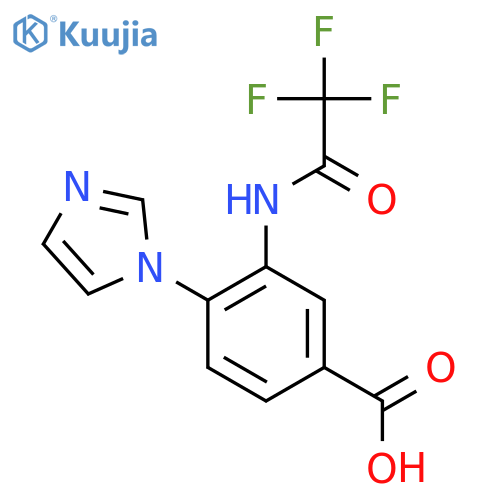 4-(1H-imidazol-1-yl)-3-(2,2,2-trifluoroacetamido)benzoic acid structure