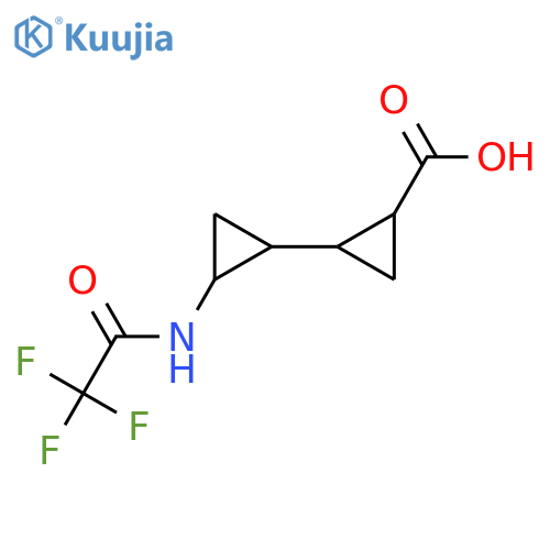 2-2-(trifluoroacetamido)cyclopropylcyclopropane-1-carboxylic acid structure