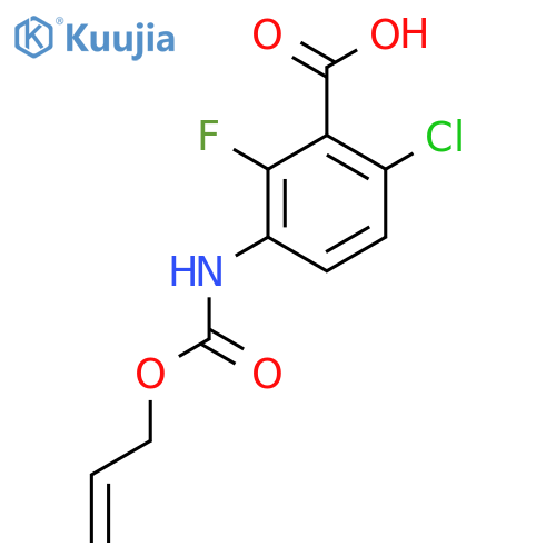 6-Chloro-2-fluoro-3-{[(prop-2-en-1-yloxy)carbonyl]amino}benzoic acid structure