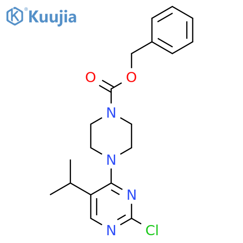 benzyl 4-2-chloro-5-(propan-2-yl)pyrimidin-4-ylpiperazine-1-carboxylate structure