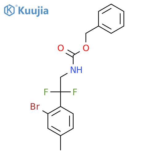 benzyl N-2-(2-bromo-4-methylphenyl)-2,2-difluoroethylcarbamate structure