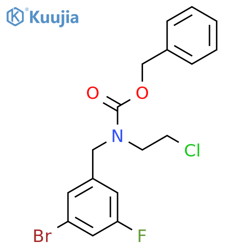 benzyl N-(3-bromo-5-fluorophenyl)methyl-N-(2-chloroethyl)carbamate structure