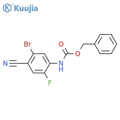 benzyl N-(5-bromo-4-cyano-2-fluorophenyl)carbamate structure