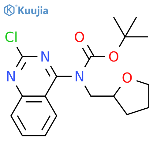 tert-butyl N-(2-chloroquinazolin-4-yl)-N-(oxolan-2-yl)methylcarbamate structure