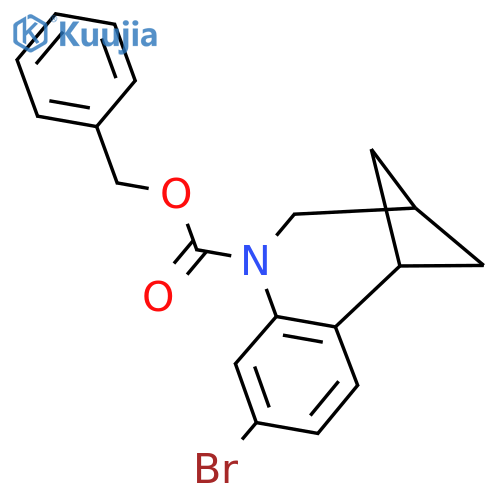 benzyl 5-bromo-8-azatricyclo8.1.1.0,2,7dodeca-2,4,6-triene-8-carboxylate structure