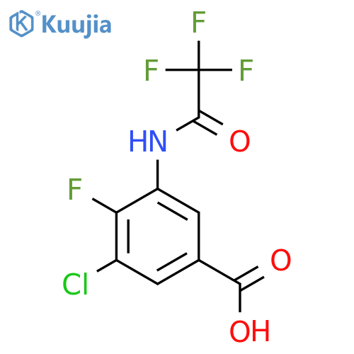 3-Chloro-4-fluoro-5-(2,2,2-trifluoroacetamido)benzoic acid structure