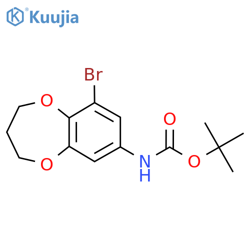 tert-butyl N-(9-bromo-3,4-dihydro-2H-1,5-benzodioxepin-7-yl)carbamate structure