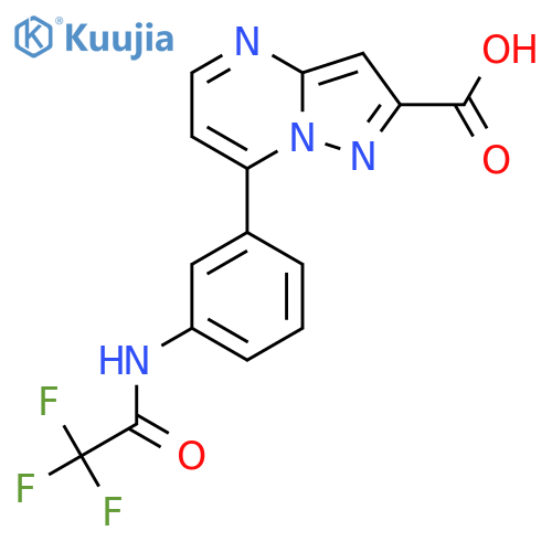 7-3-(2,2,2-trifluoroacetamido)phenylpyrazolo1,5-apyrimidine-2-carboxylic acid structure