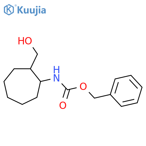 benzyl N-[2-(hydroxymethyl)cycloheptyl]carbamate structure