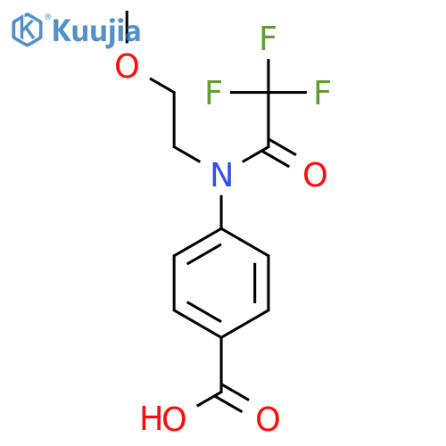 4-2,2,2-trifluoro-N-(2-methoxyethyl)acetamidobenzoic acid structure