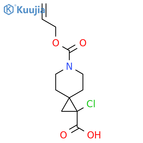 1-Chloro-6-[(prop-2-en-1-yloxy)carbonyl]-6-azaspiro[2.5]octane-1-carboxylic acid structure