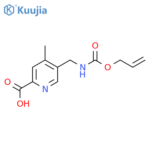 4-methyl-5-({(prop-2-en-1-yloxy)carbonylamino}methyl)pyridine-2-carboxylic acid structure