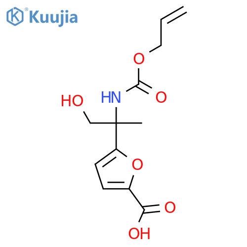5-(1-hydroxy-2-{(prop-2-en-1-yloxy)carbonylamino}propan-2-yl)furan-2-carboxylic acid structure