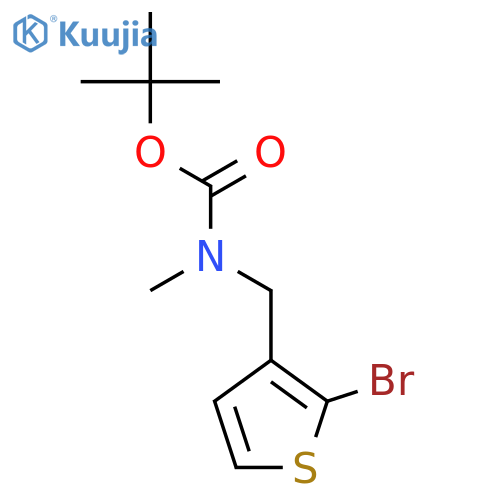 tert-butyl N-(2-bromothiophen-3-yl)methyl-N-methylcarbamate structure
