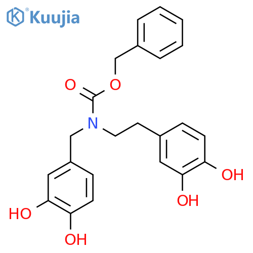 benzyl N-2-(3,4-dihydroxyphenyl)ethyl-N-(3,4-dihydroxyphenyl)methylcarbamate structure