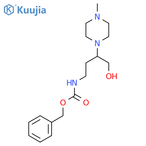 benzyl N-4-hydroxy-3-(4-methylpiperazin-1-yl)butylcarbamate structure