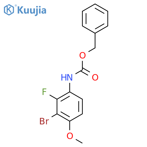 benzyl N-(3-bromo-2-fluoro-4-methoxyphenyl)carbamate structure