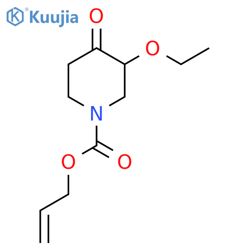 Prop-2-en-1-yl 3-ethoxy-4-oxopiperidine-1-carboxylate structure