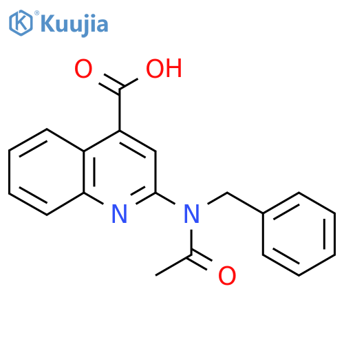2-(N-benzylacetamido)quinoline-4-carboxylic acid structure