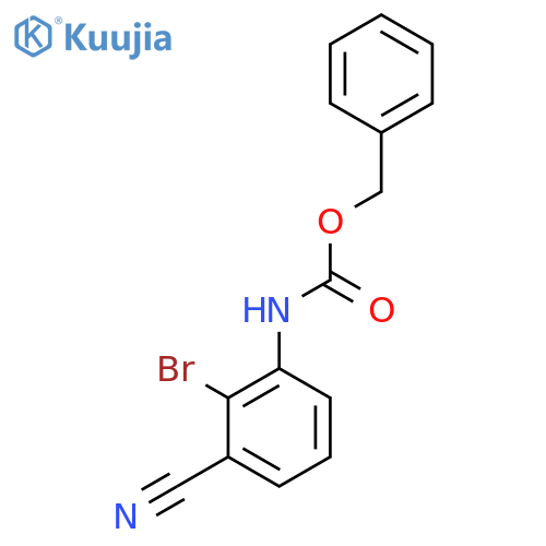 benzyl N-(2-bromo-3-cyanophenyl)carbamate structure