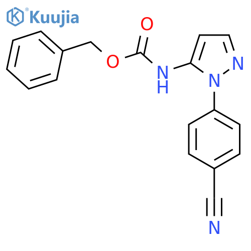 benzyl N-1-(4-cyanophenyl)-1H-pyrazol-5-ylcarbamate structure