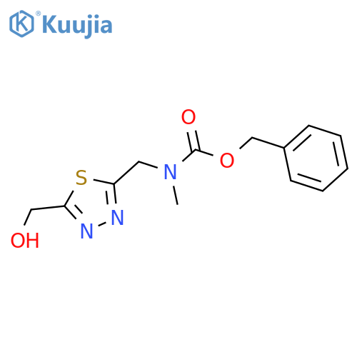 benzyl N-{5-(hydroxymethyl)-1,3,4-thiadiazol-2-ylmethyl}-N-methylcarbamate structure