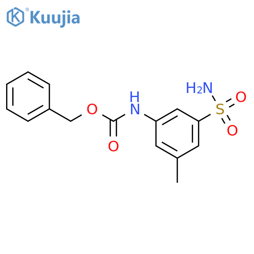 benzyl N-(3-methyl-5-sulfamoylphenyl)carbamate structure