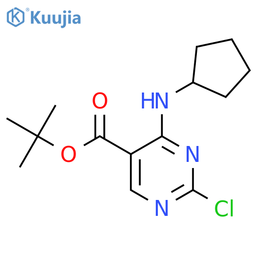 Tert-butyl 2-chloro-4-(cyclopentylamino)pyrimidine-5-carboxylate structure