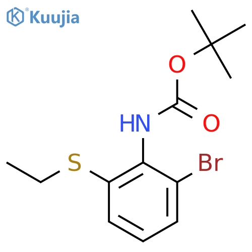 tert-butyl N-2-bromo-6-(ethylsulfanyl)phenylcarbamate structure