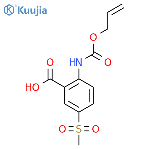 5-methanesulfonyl-2-{(prop-2-en-1-yloxy)carbonylamino}benzoic acid structure