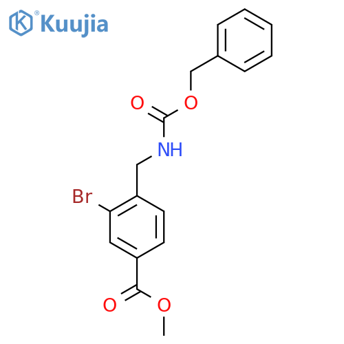 methyl 4-({(benzyloxy)carbonylamino}methyl)-3-bromobenzoate structure